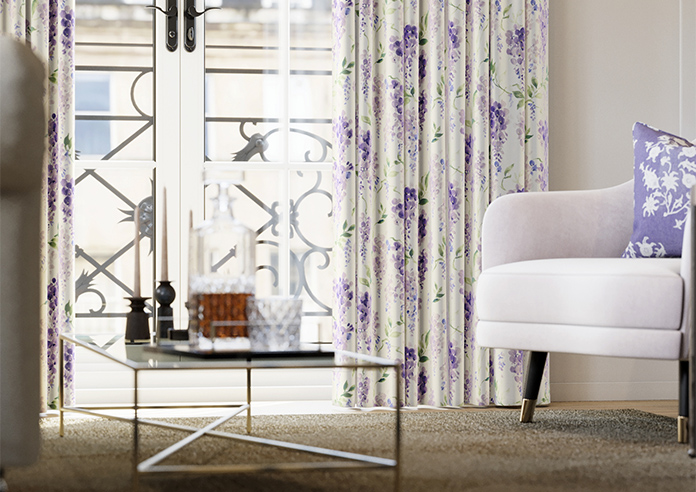 Wisteria Silk, Violet - Made to Measure Curtains - Image 5
